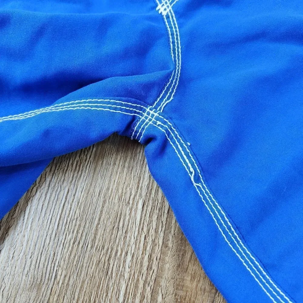 💜Cherokee Blue & White Board Swim Shorts Youth Medium